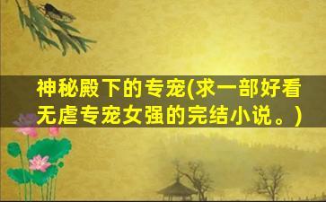 神秘殿下的专宠(求一部好看无虐专宠女强的完结小说。)